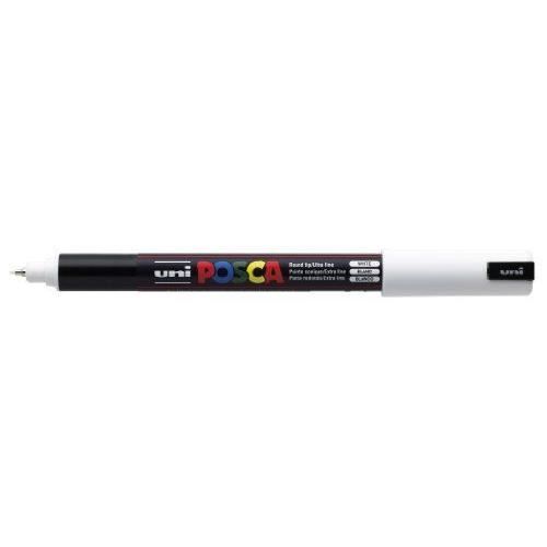Uni-ball Posca Marqueur Pointe ogive Ultra fine - Blanc (Lot de 12)