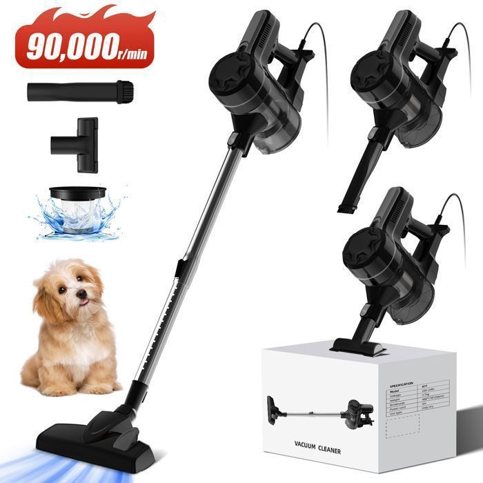 Aspirateur Balai 600w Puissant sans Sac, Aspirateur Balai Filaire