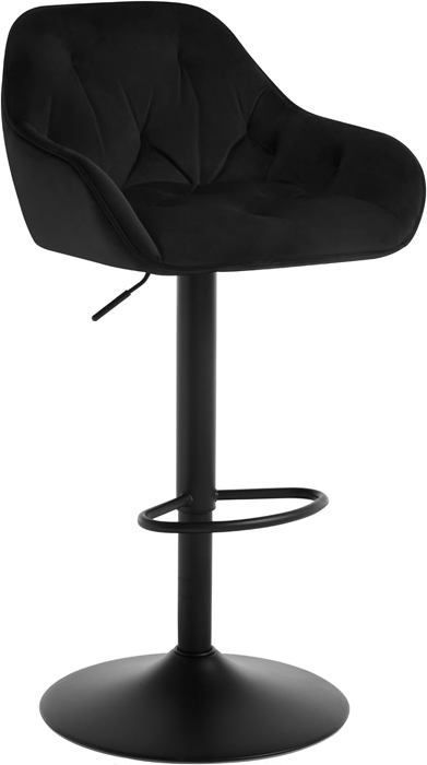 WOLTU Tabouret Bar Pivotant Chaise Haute Cuisine en Métal Réglable en Hauteur Accoudoirs et Repose-Pieds Noir W0ATT0375-1