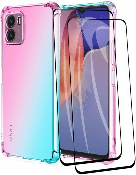 HGJTF Cover per Vivo Y01 (6.51), Trasparente Morbida TPU Antiurto