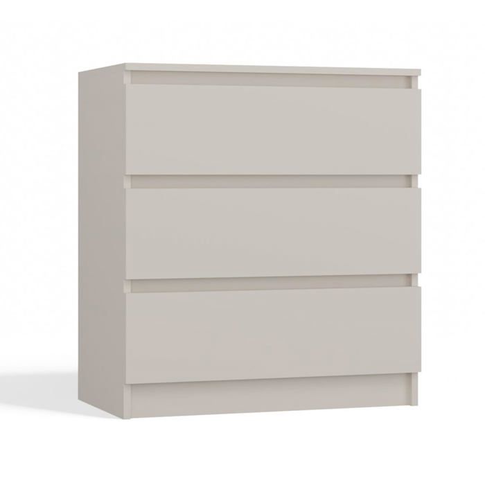 Commode - 3 tiroirs - Couleur cachemire - 70 x 40 x 75 cm