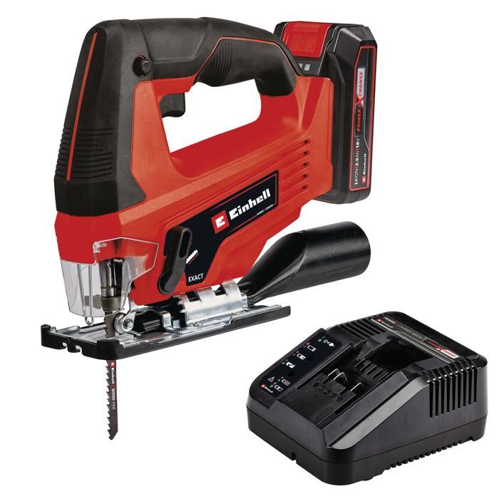 Einhell Scie sauteuse sans fil TC JS 1870 Li Kit 18V profondeur de coupe 70 mm Livré avec Batterie 2 5Ah et Chargeur