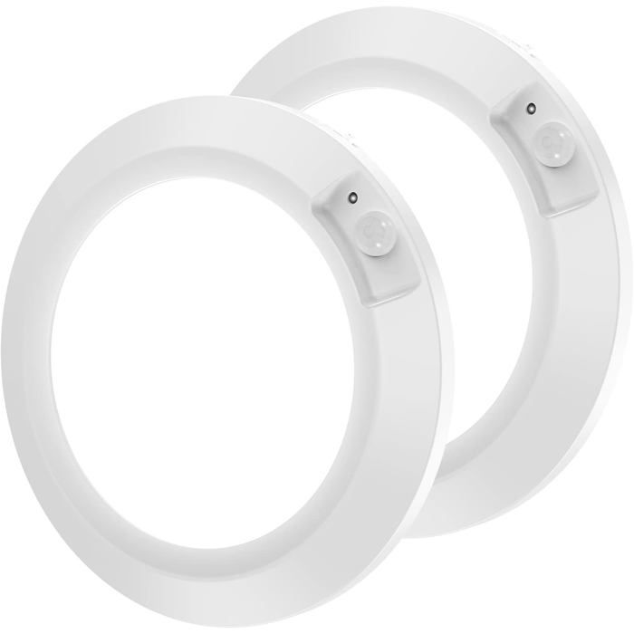 Lampe de Plafond LED - Détecteur de Mouvement - Sans Fil - 210LM - Blanc (2 Pcs)