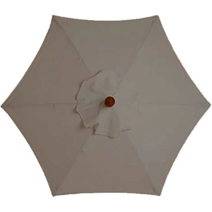 Housse De Rechange pour Parasol - 6 Baleines - 3 M - Imperméable - Anti-Ultraviolet - Tissu De Rechange (3M / 9.8Ft Khaki)