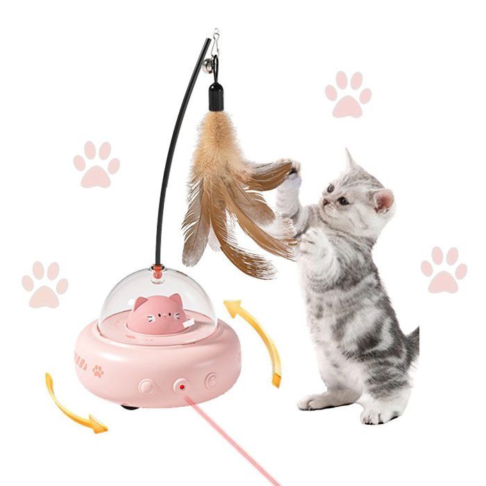 Meilleurs prix pour Animal-jouet dintelligence de lAnimal Beschäftigungsspielzeug Jouets USB pour les chats dappartement Automatique 360 Étiquette