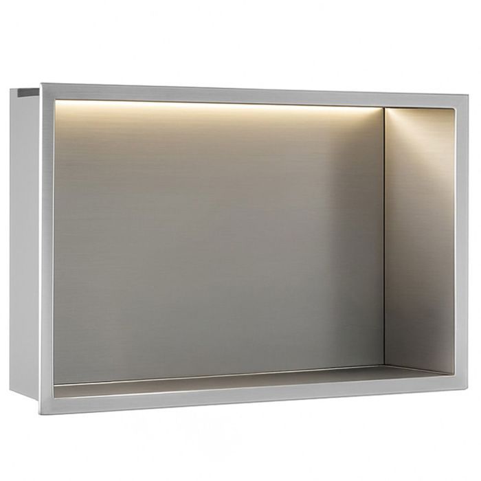 Niche De Salle De Bain Rea 30X45 Étagère De Salle De Bain Acier Brosse 10 X 45 X 30 Cm Niche De Salle De Bain Rea 30X45 Étagère De Salle De Bain Acier Brosse 10 X 45 X 30 Cm
