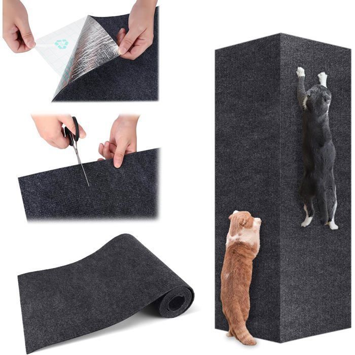 Comparer les prix de Tapis Griffoir Auto-Adhésif pour Chat200 × 40 cm DIY TrimmableProtecteur de RayureGrattoir CanapéProtection CanapePro GRIFFOIR