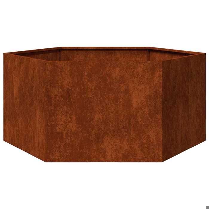 En solde Jardinière pour Plantes - BURKE - lit surélevé Rouillé - 90x90x45 cm Acier corten J2532