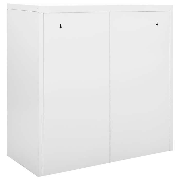 Gris - LEMON® Armoire à portes coulissantes - grand stockage - commode de bureau - Gris 90x40x90cm Acier 638 - Soldes