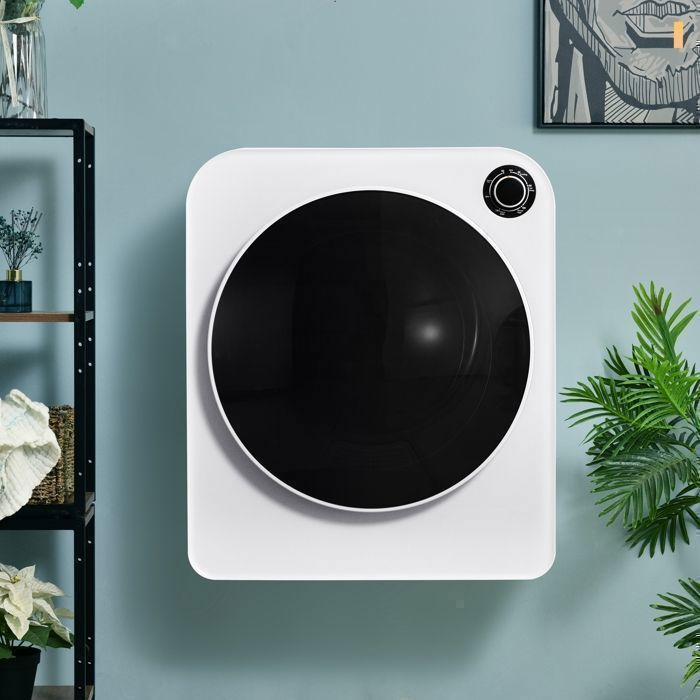 Sèche-linge portable - EDENDIRECT -Sèche linge à évacuation capacité 3 kg830w-5 programmes fixation murale possible Blanc[classe C] - Edendirect
