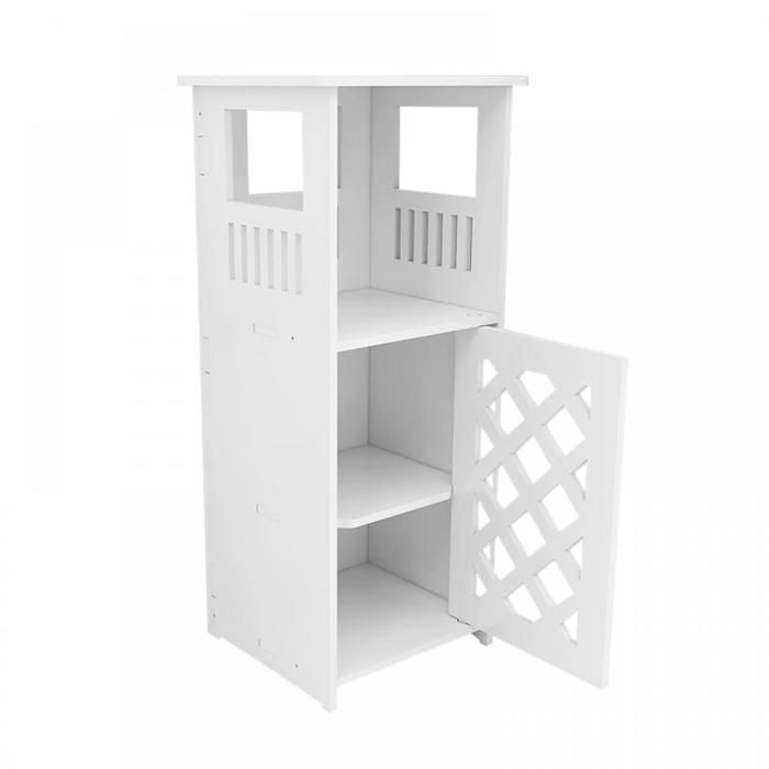 KEDIA Meuble de Rangement pour Toilettes 24*22*56cm Blanc Armoire de Salle de Bain Colonne Facile à Nettoyer Grande Capacité