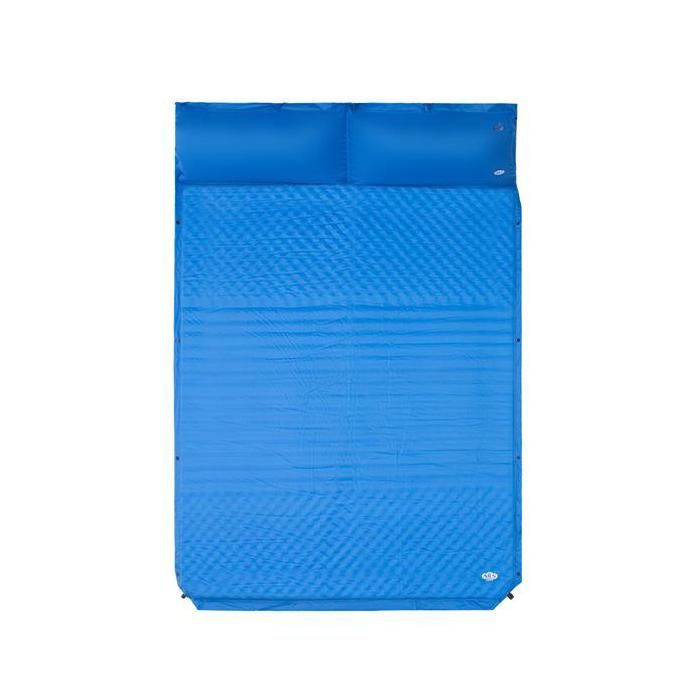 Matelas autogonflant double - NILS CAMP - NC4060 - Avec oreiller - 130x186 cm - Anthracite - Pliable