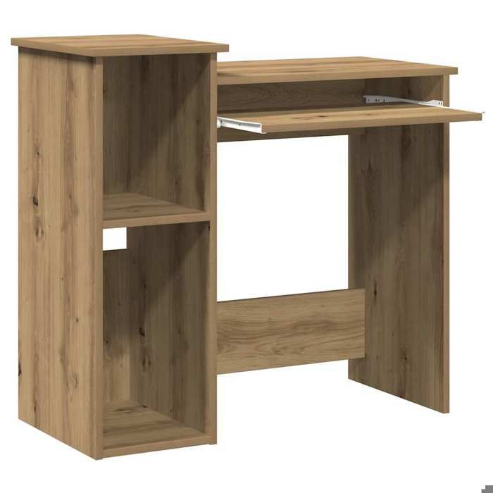 HOT SALE* Bureau à domicile - CLARENCE® - avec étagères chêne artisanal bois dingénierie - Table de travail(1 pc) 2006381