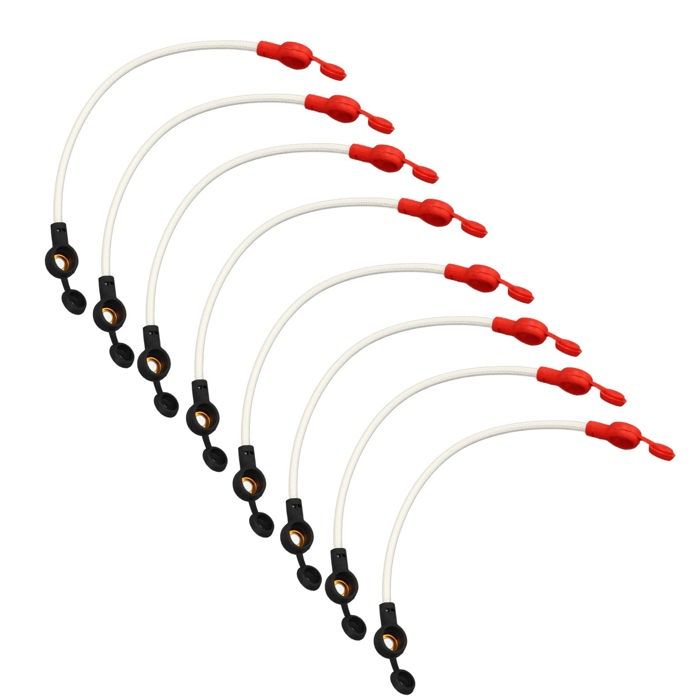 Câbles donduleur de batterie - FAFEICY - Pack 8 - Noyau cuivre étamé - Long. 24 5 cm - Chapeaux anti-poussière