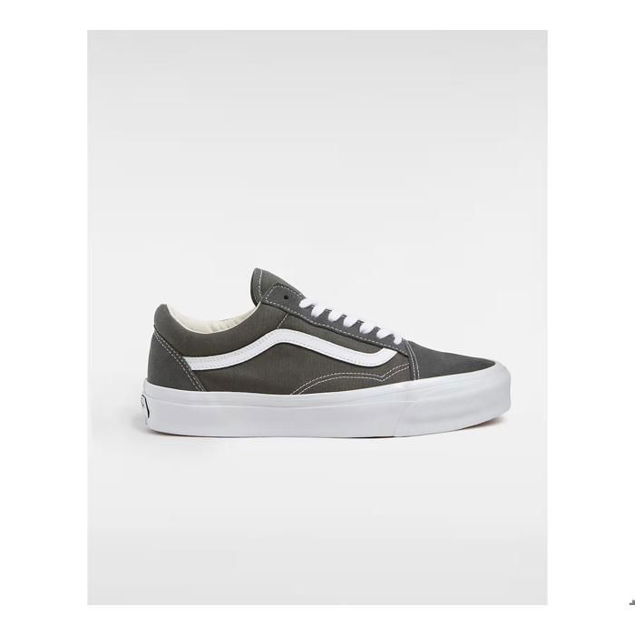 Chaussures de skate Vans Old Skool en cuir gris