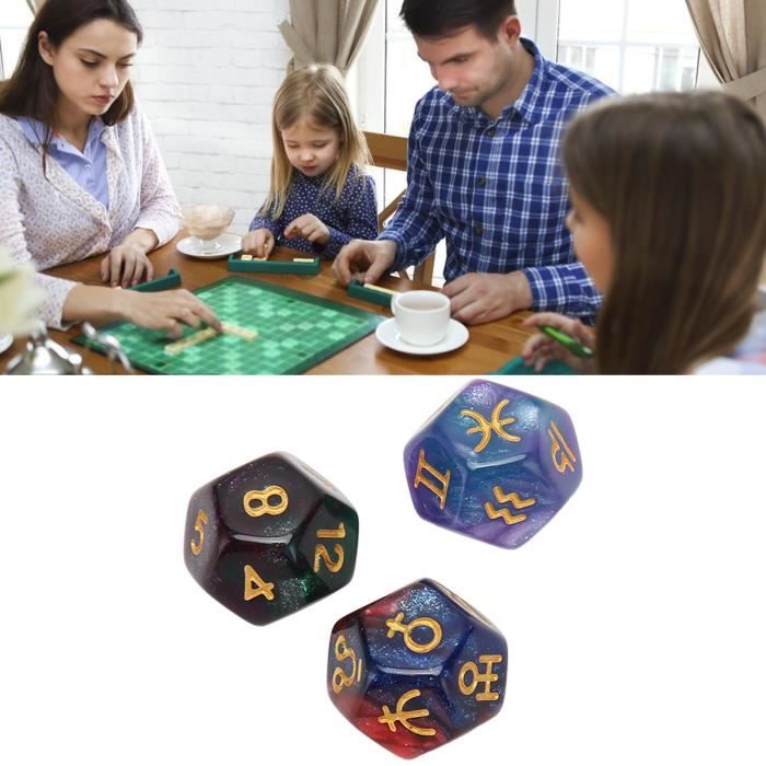 12 Dés Numérotés En Acrylique Rouge – Dés Pour Jeux De Société, Soirées, Comptage – Taille 1,6 Cm