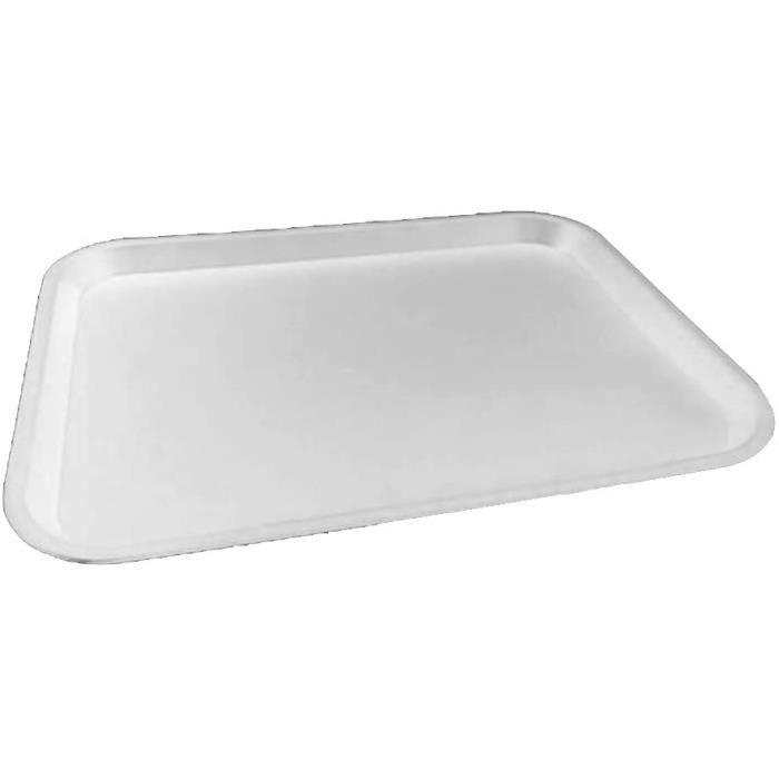 Set De 4 Plateaux Rectangulaires VINATO 36,5x26,3x5 Cm – Plastique Sans BPA, Empilables, Pour Buffet, Bureau, Maison