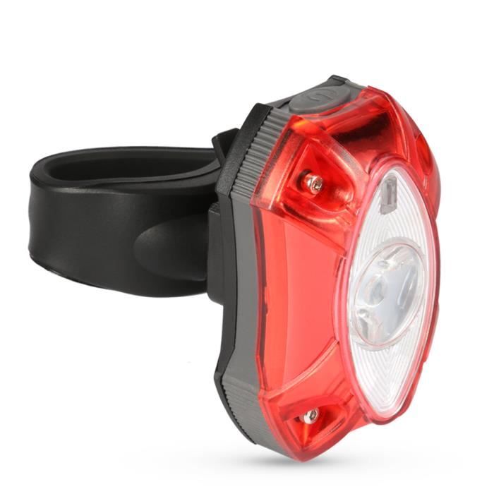 Feu Arrière De Vélo Fischer LED à Piles - 50 LEDs, Fonction Freinage Intégrée - Noir, Simple à Fixer