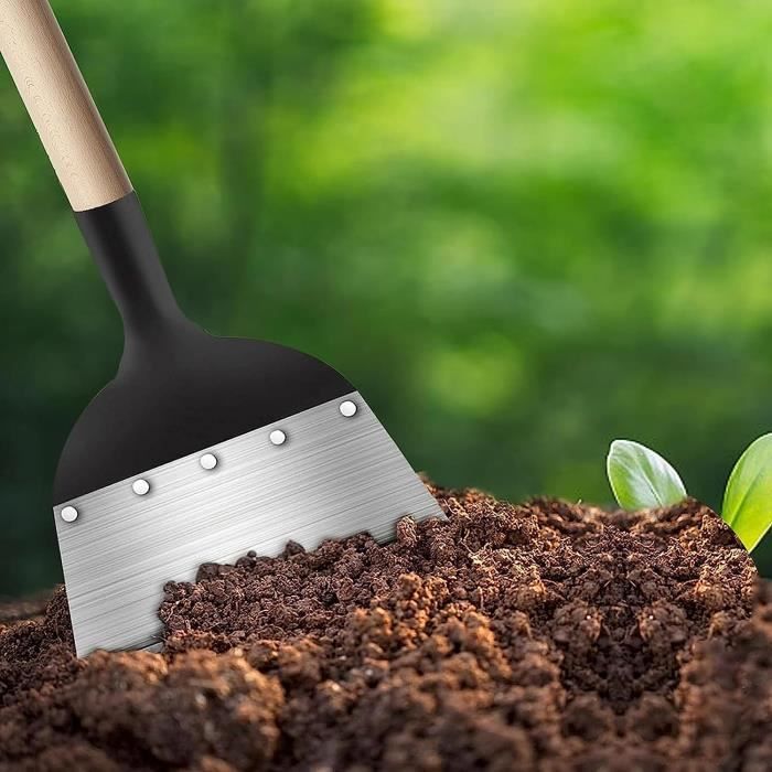Pelle De Jardin Multifonction 23 Cm - Outil Désherbage, Nettoyage Mousse, Raclette - Acier Manganèse + Gants