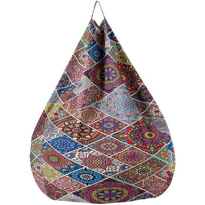 Housse De Pouf Poire Sans Remplissage - 100x120 Cm (XL) - Coton/lin, Rangement Ou Assise