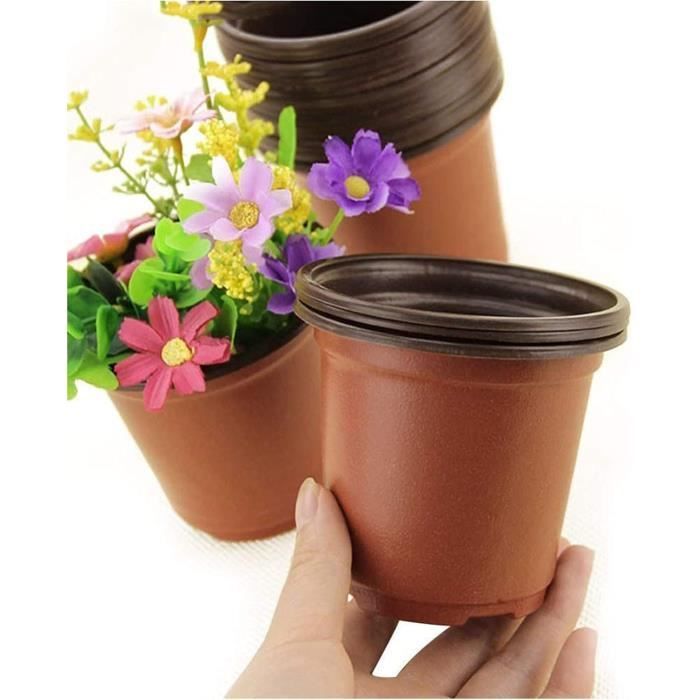 Lot De 20 Pots De Fleurs En Argile Respirante Pour Plantes D'intérieur