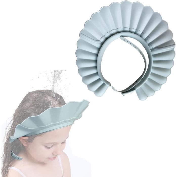 Bonnet de douche réglable pour enfants, bonnet de douche pour bébé,  couvre-chef imperméable, chapeau de