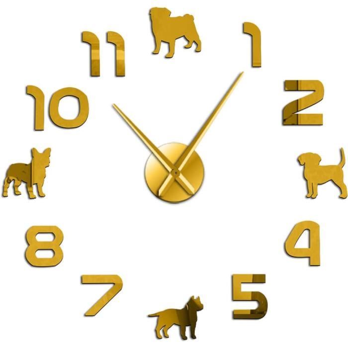 Horloge murale de laboratoire jaune : cadeau pour amoureux des chiens, décor labrador - Canada