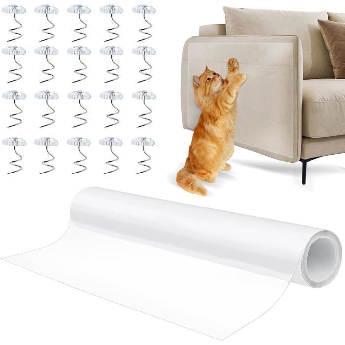 Protection Canapé - Non spécifié - 30cm × 3m - Transparent - PVC - Anti-griffe pour chat