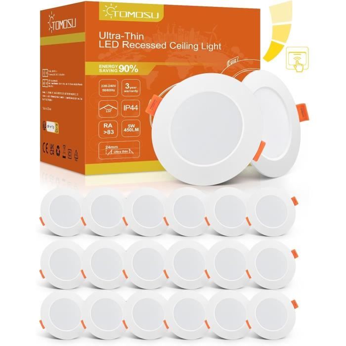 20x Spots Encastrables LED Spots Encastrables 5W Spots De Plafond Blanc Chaud 85383778