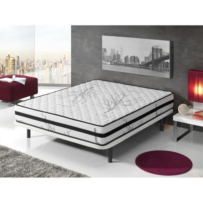 SIMPUR RELAX - Matelas 160x200 - Therapy Carbone Anti Stress® - Épaisseur 19 cm -Tissu 3D Système Airfresh.