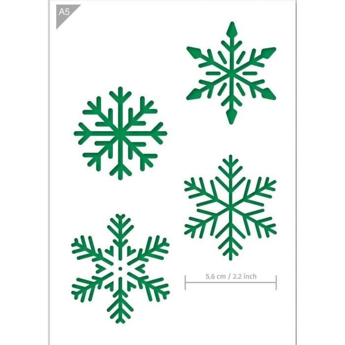 Pochoirs De Flocons De Neige (lot De 6) - Pochoir De Décoration De Noël