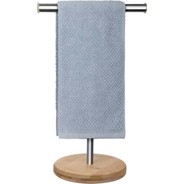 Organiseur De Couverts SUS304 Acier Inoxydable Avec Base Bois - Porte-Ustensiles Cuisine