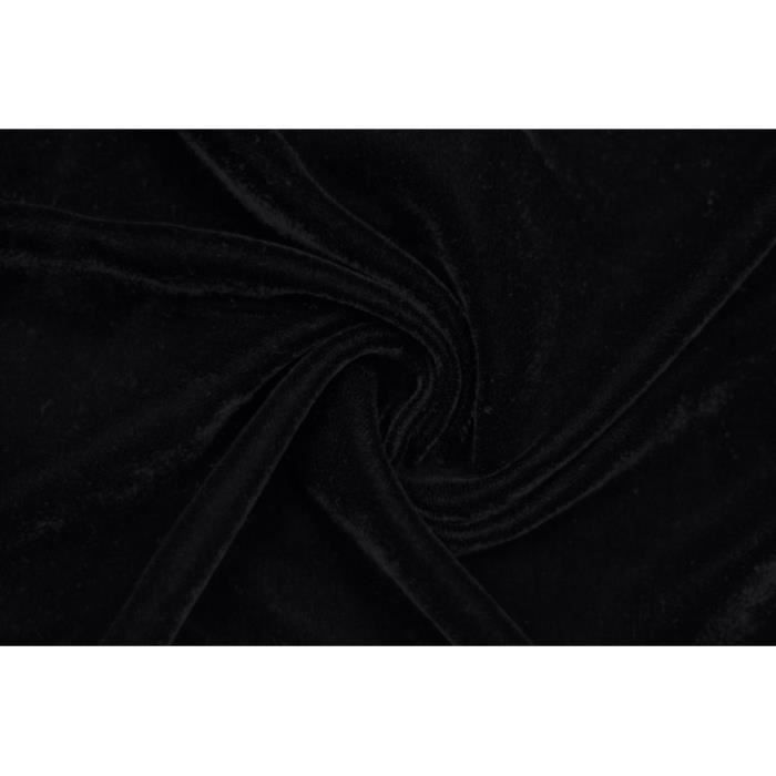 Tissu velours d'habillement - noir