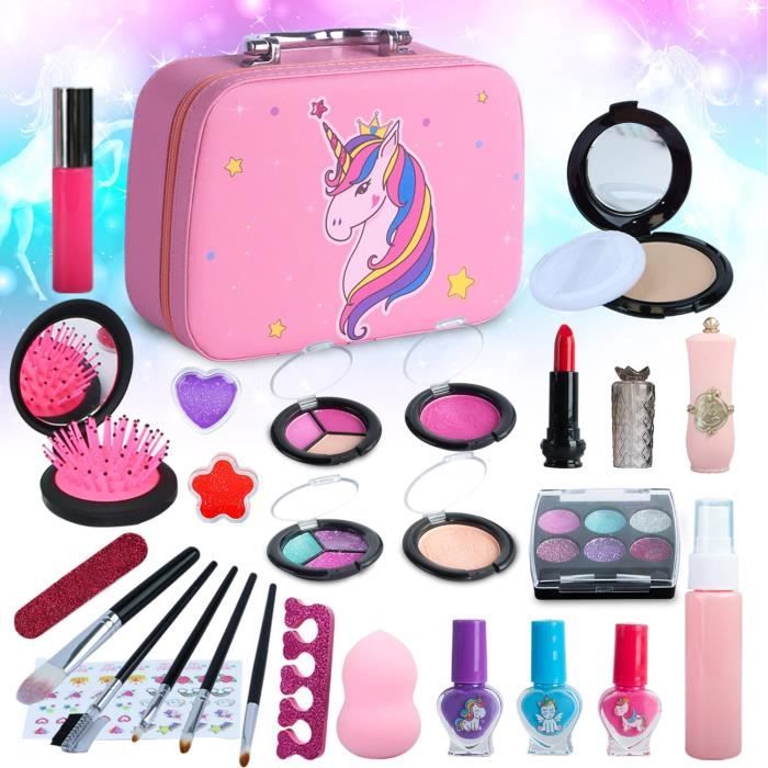 Maquillage Enfant Jouet Fille,Lavable Maquillage Petite Fille Make Up Set  Cadeau de Anniversaire Jouet pour Fille 4 5 6 7 8 9 10 Ans - Cdiscount Au  quotidien