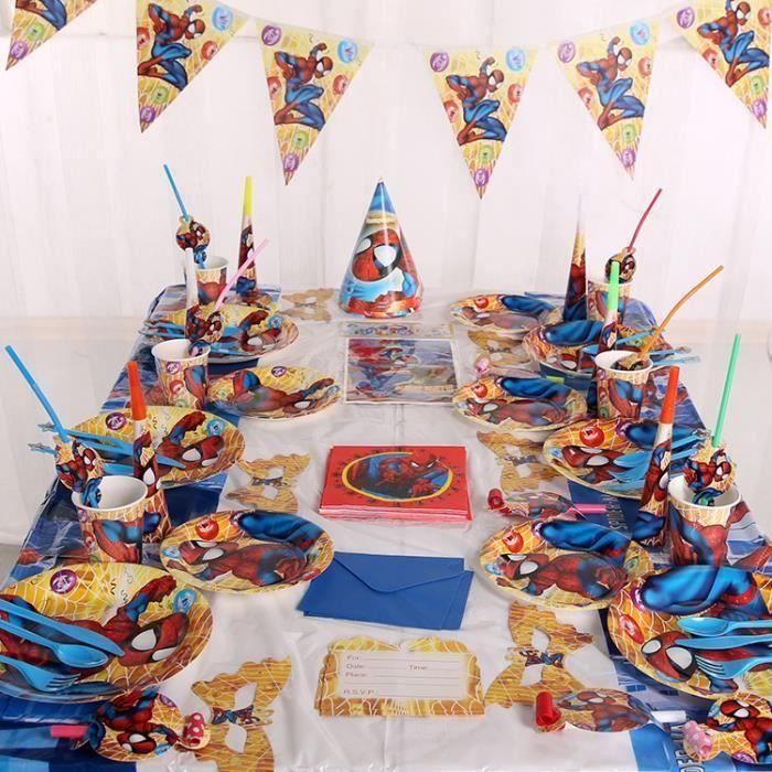 Pfa 90pcs Spiderman Luxury Anniversaire Party Decoration Pack Enfants Achat Vente Kit De Decoration Soldes Cdiscount