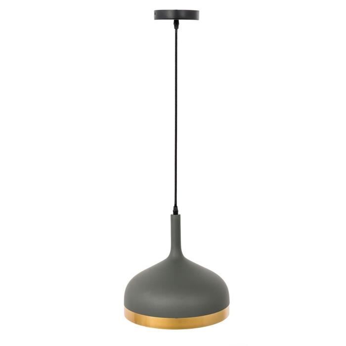 Suspension Industrielle - Silumen - Cloche Mat Gris Doré - LED - E27