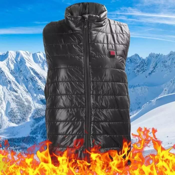 Gilet Chauffant Rechargeable USB Unisexe - 28 Zones De Chauffage, 3 Niveaux, Imperméable
