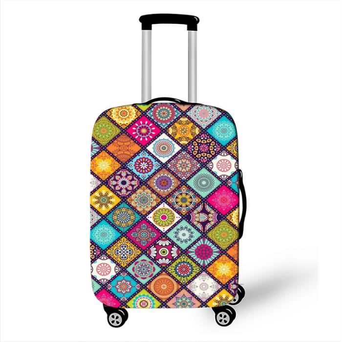 Housse De Valise Élastique Rose 3D Impression – Protection Bagage 26-28" – Anti-rayures, Anti-poussière & Facile à Repérer En Voyage