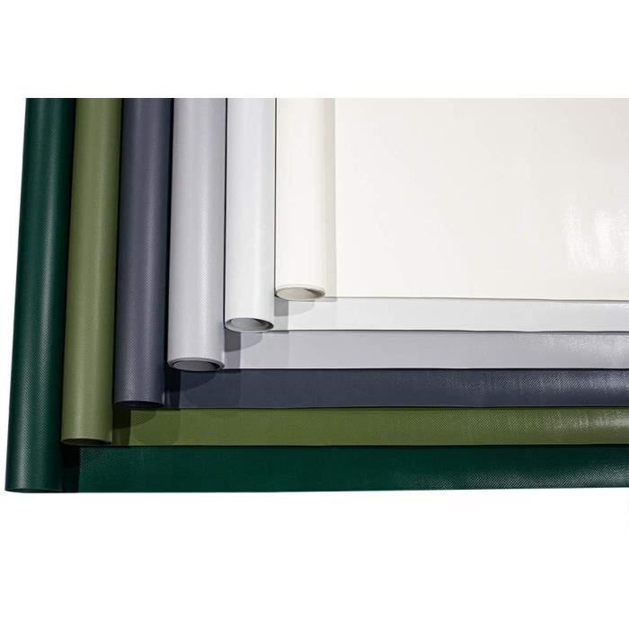 Bâche PVC 4x5 M Blanc Crème - Garantie 8 Ans TECPLAST - LP640MU - Bâche De Protection étanche - Résistance