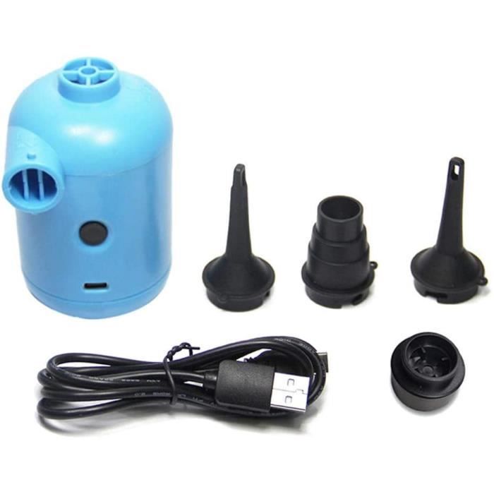 Pompe à Air Électrique Rechargeable 5200 MAh - 2 En 1 Gonflage/Dégonflage, 3 Buses, Pour Matelas, Piscine, Bateau Gonflable