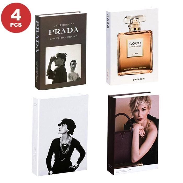 3 Faux Livres Décoratifs Luxe Noir & Blanc – Livres Pliables Pour Étagère, Table Basse, Chevet, Style Moderne & Boho