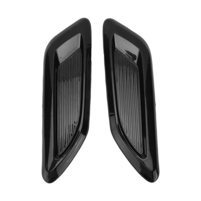 Accessoire Auto Adhésif ABS Universel Couvercle Prise D'air Capot Voiture - ABS Noir Brillant 40x28cm - Décoration Auto Décoratif Noir Brillant Voiture