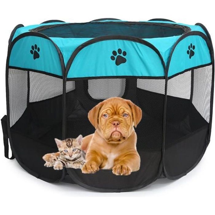Parc pliable pour animaux - Weiqiao® - 600D Oxford - Imperméable - Intérieur/extérieur