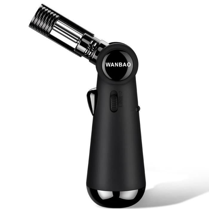 Briquet Coupe-vent Jet Réglable Rechargeable – Pour Camping, Barbecue, Randonnée – Alliage De Zinc - 7