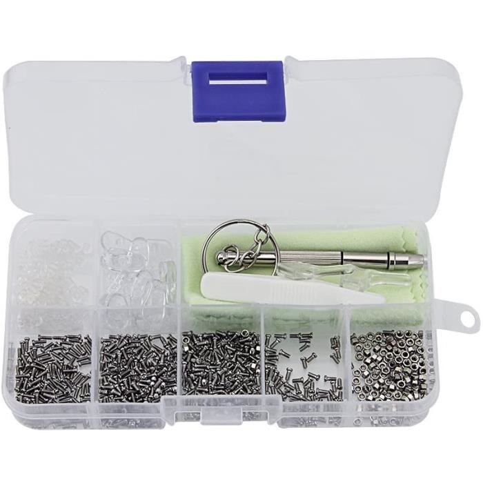 Kit de Réparation de 500Pcs Vis en Acier Inox à Taille Différente de Soleil M1.2 M1.4