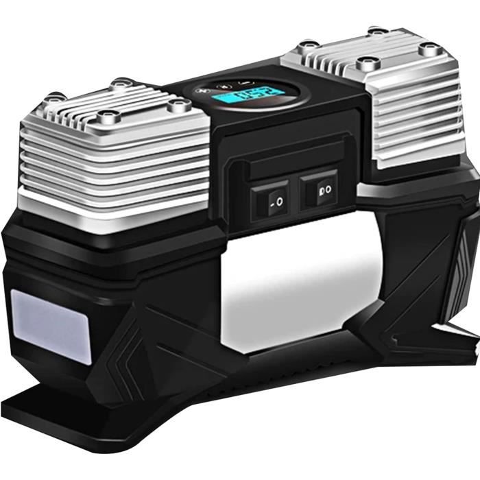 Gonfleur Pneu Portable EL7316 - Double Affichage AC 120V / DC 12V - Arrêt Automatique - Digital