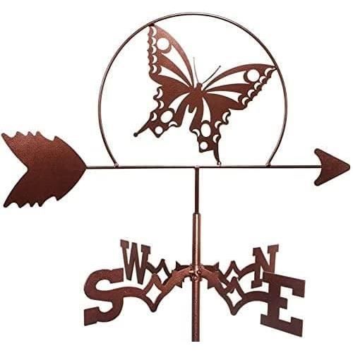 Lot De 3 Papillons En Métal à Suspendre Pour Clôture De Jardin