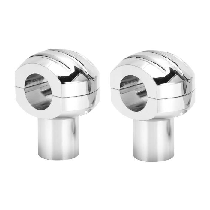 Riser De Guidon Moto 25mm Universel - Élévateur CNC En Alliage Aluminium Avec Rayures