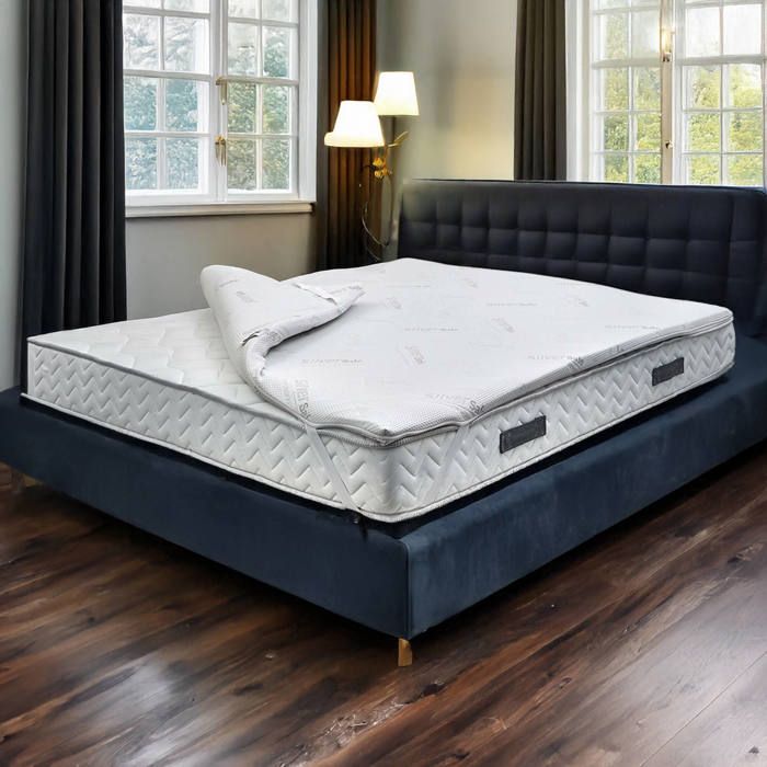 Surmatelas simple en noix de coco 190 x 80 x h5 cm blanc