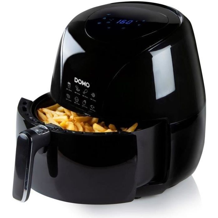 DOMO DO1061FR - Deli Fryer XXL - Friteuse à air chaud 2000W - 5,5L/1,5kg - 80 à 200°C - Minuteur 60min